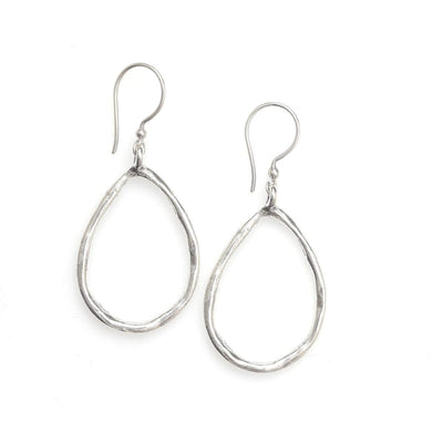 Teardrop-earrings-bronze-sterling-silver-hoops