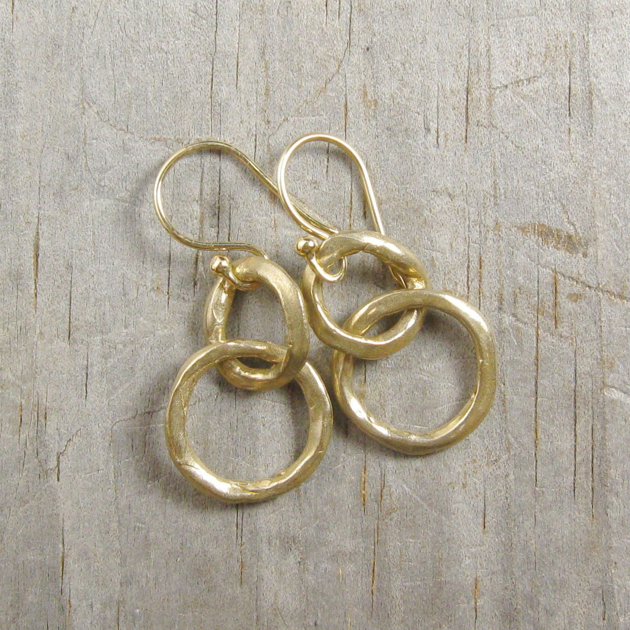 Bronze-Earrings-Hoops-Dangle-Rustic
