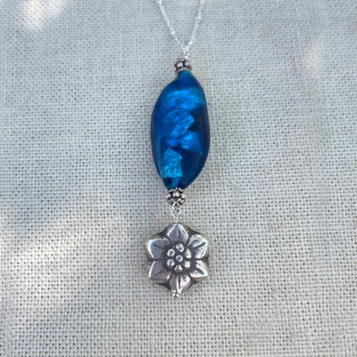 Elizabeth's Necklace |  Fine Silver & Artisan Glass