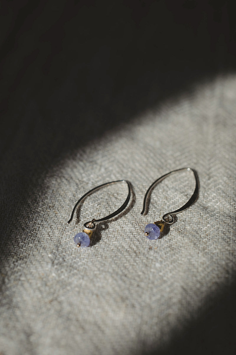Iolite Floret Earrings | Silver