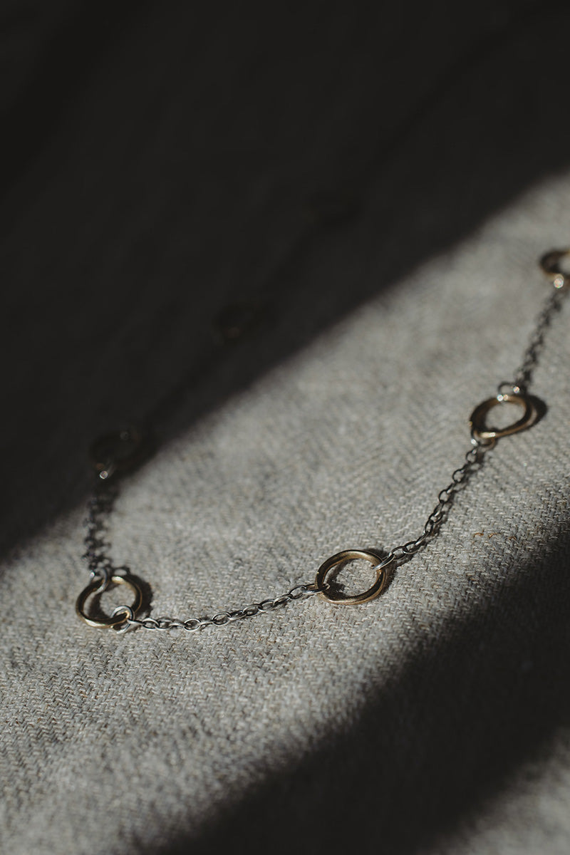 Beltane Link Necklace | Silver & Bronze