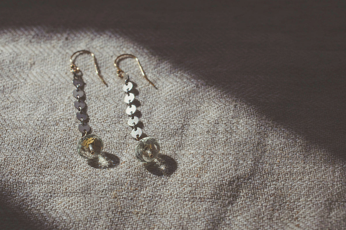 Green Amethyst Alchemy Earrings | Silver