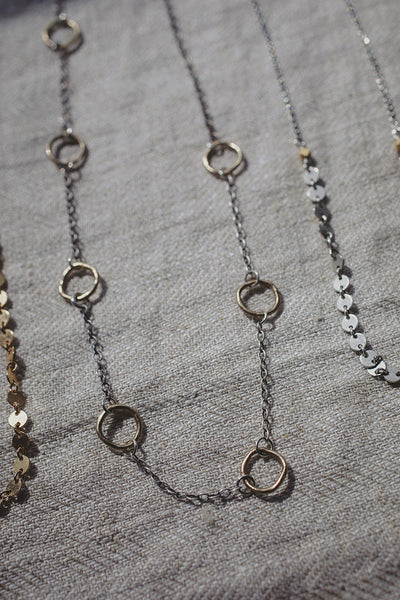 Beltane Link Necklace | Silver & Bronze