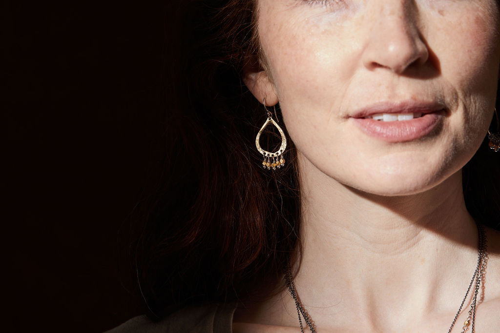 Indra Shimmer Earrings | Bronze