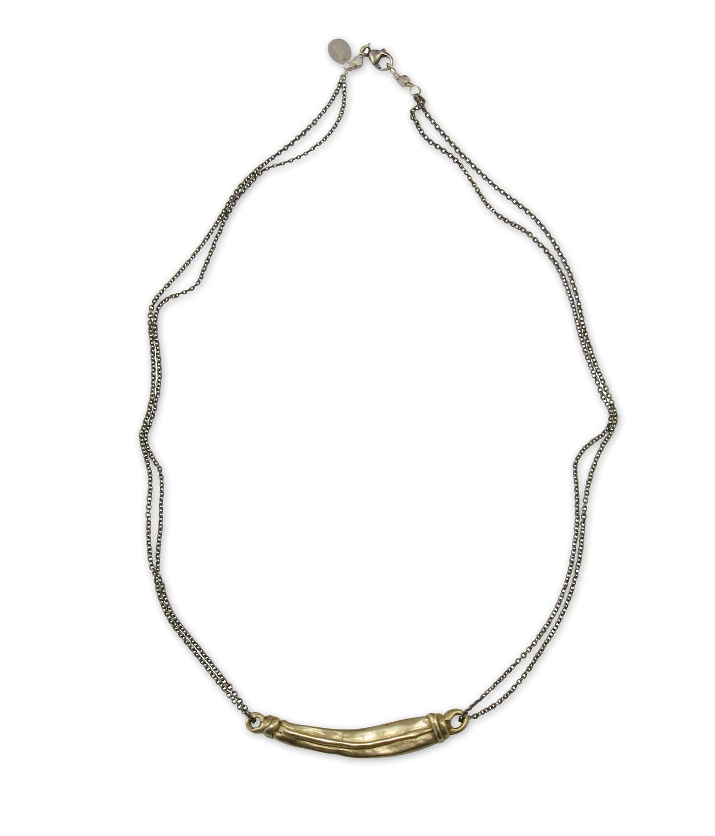 Leptis Necklace hand carved bar necklace by Kristen Mara