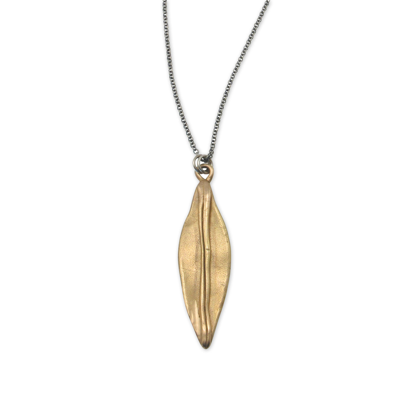 Kristen Mara hand carved marquis pendant necklace