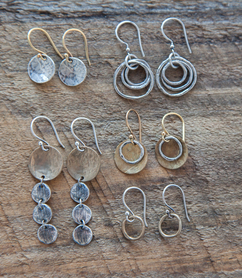 Artisan-Earrings-Oxidized-Silver-Bronze