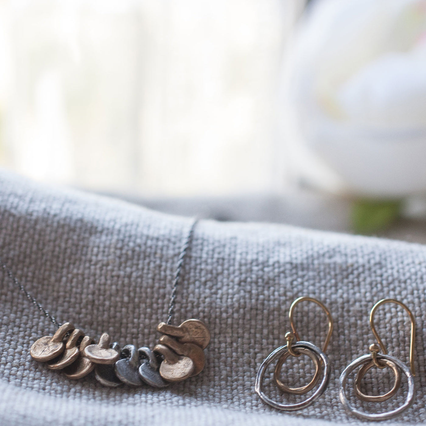Charms-Bronze-Oxidized-Sterling-Silver-Necklace