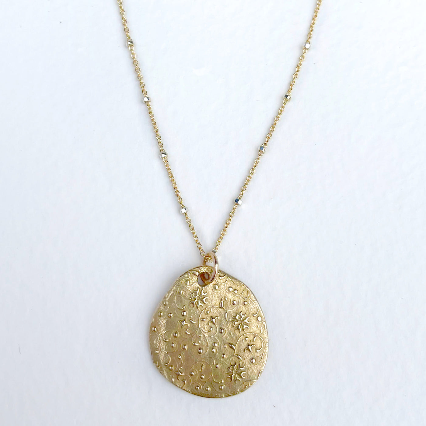 Limited Edition Wildflower Necklace | Bronze & Mixed Metal Chain