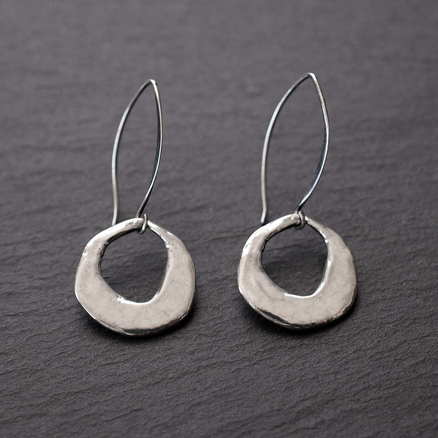 Ancient Crescent Earrings | Silver