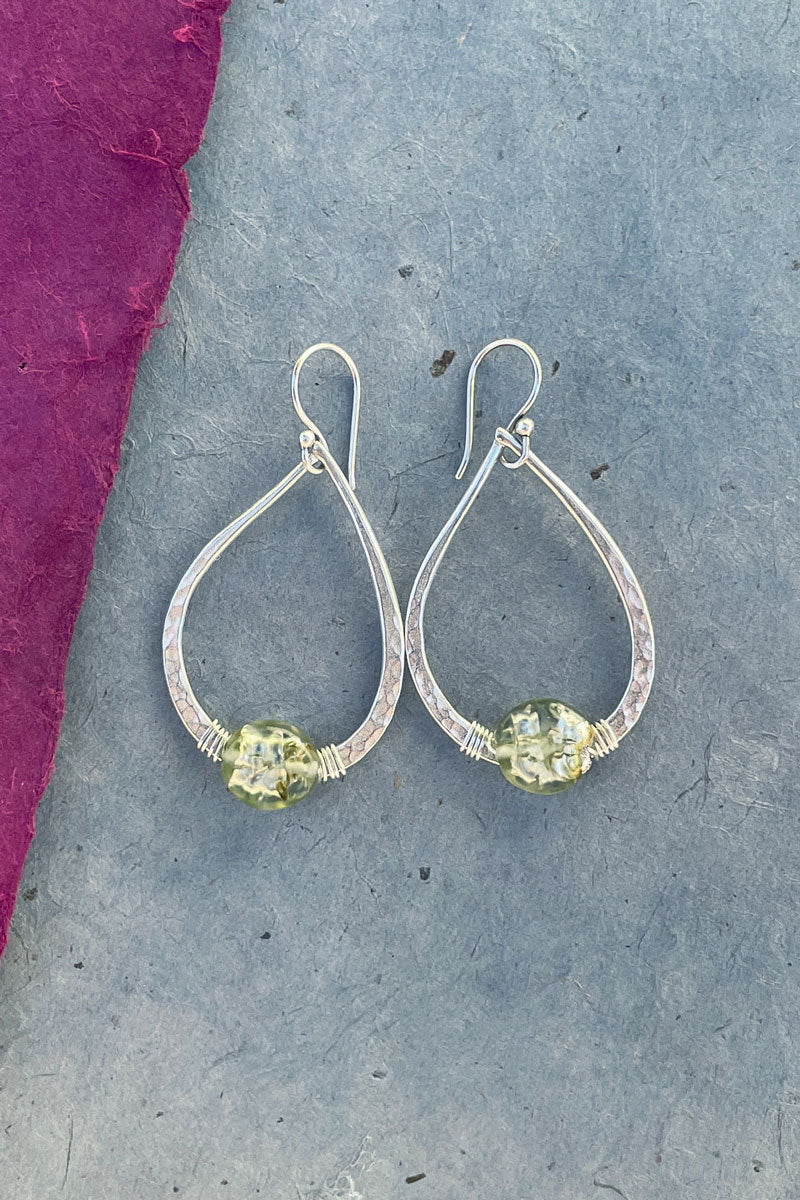 Soft Green Tourmaline Teardrop | Silver