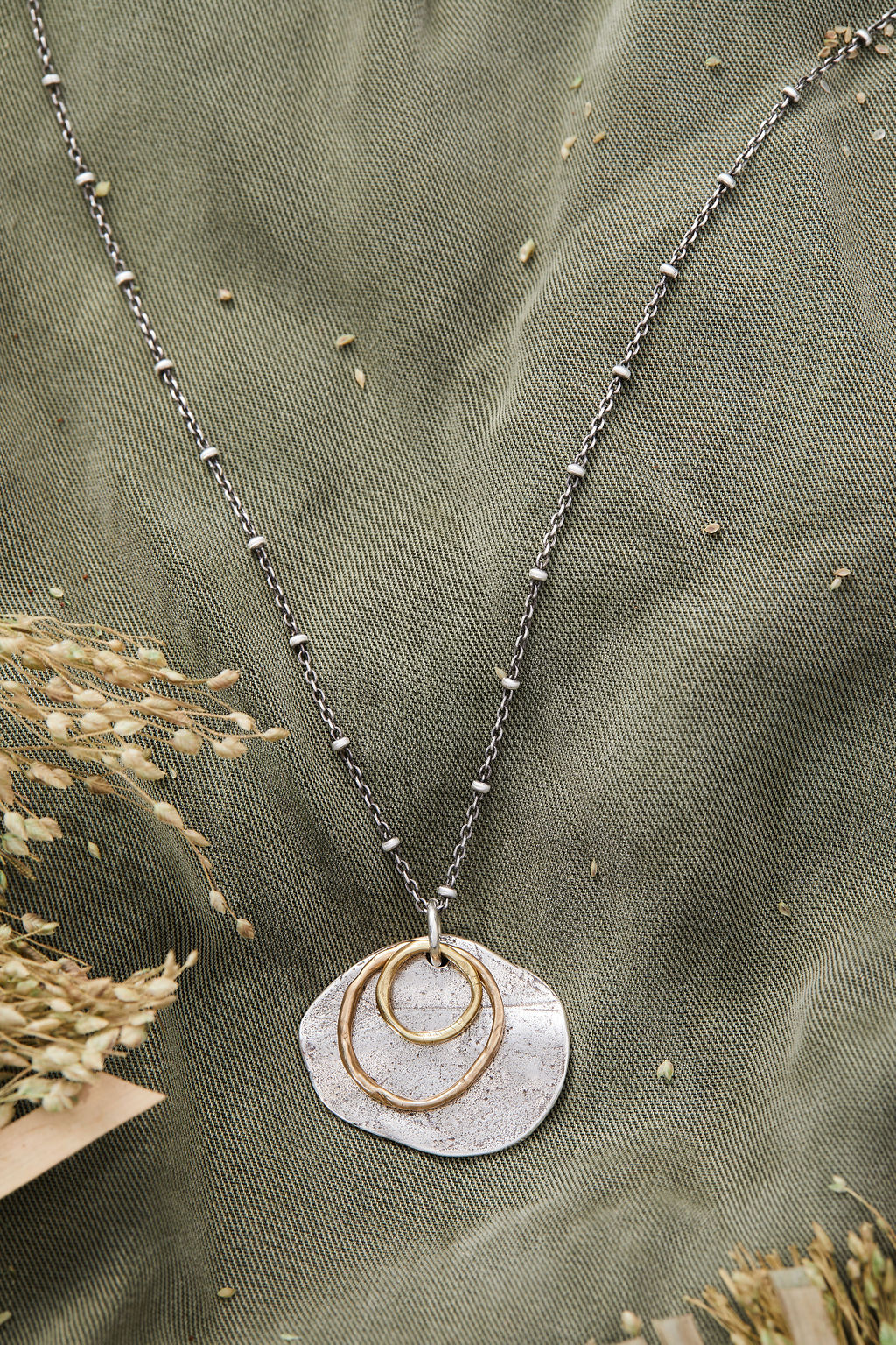 Awakened Light Necklace | Silver & Bronze