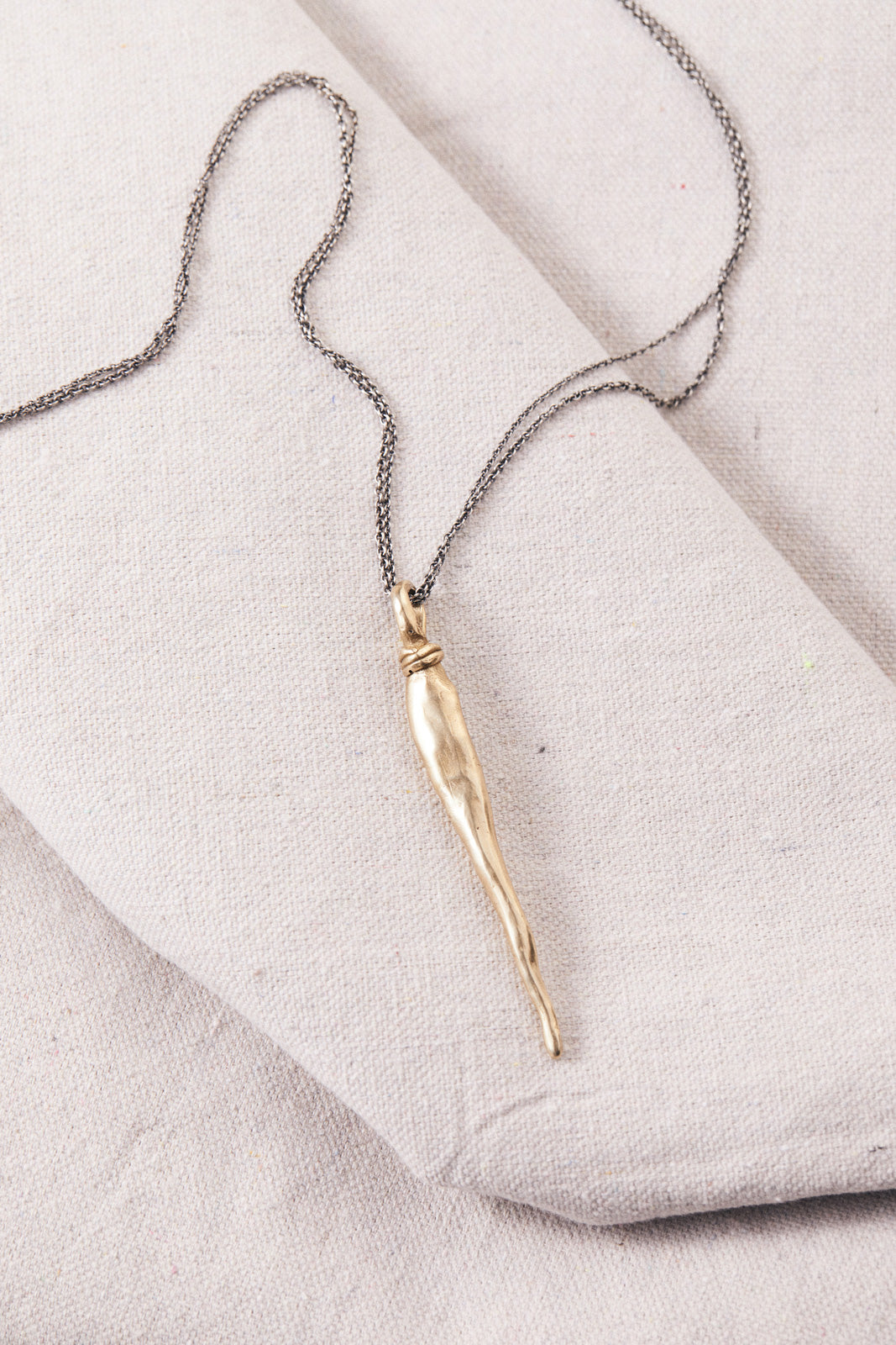 Wrap detail point pendant Sabratha Necklace by Kristen Mara