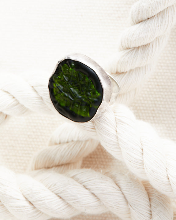 Olivine Cocktail Ring | Silver